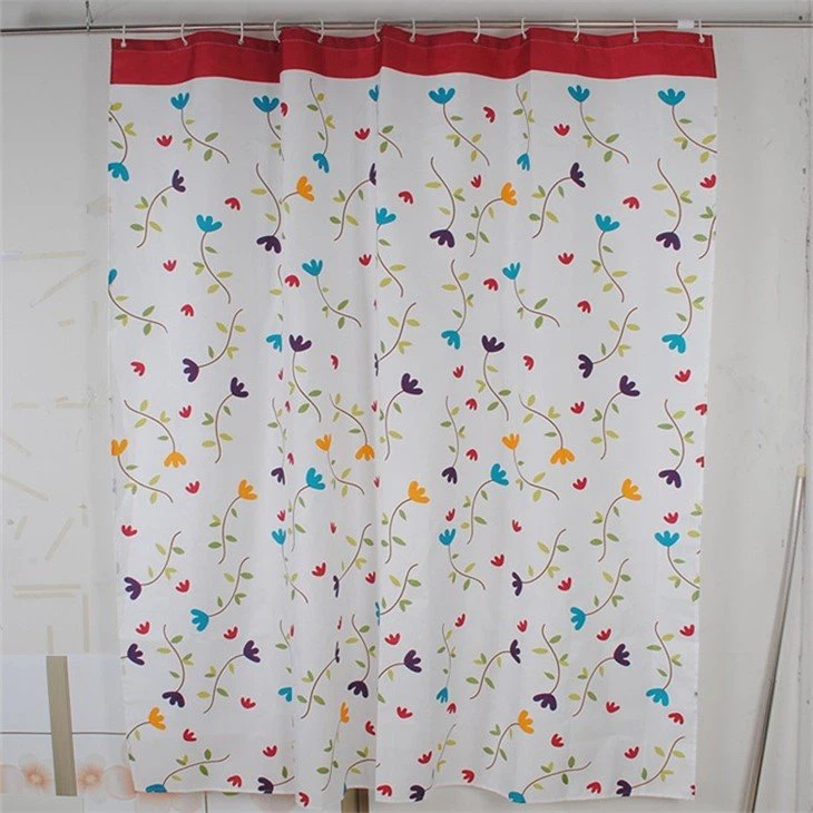 floral fabric shower curtain